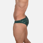 Model wearing Bikini Caio Brazilian swim brief in Starwood