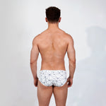 model posing for a studio photo wearing Caio Classic Nova Frost Swim Brief