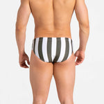 Swim Brief | Slim | Olive & Blanco Vertical  Authentic Brazilian Sunga