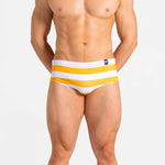 Swim Brief | Classic | Mustard & Blanco Horizontal - Authentic Brazilian Sunga