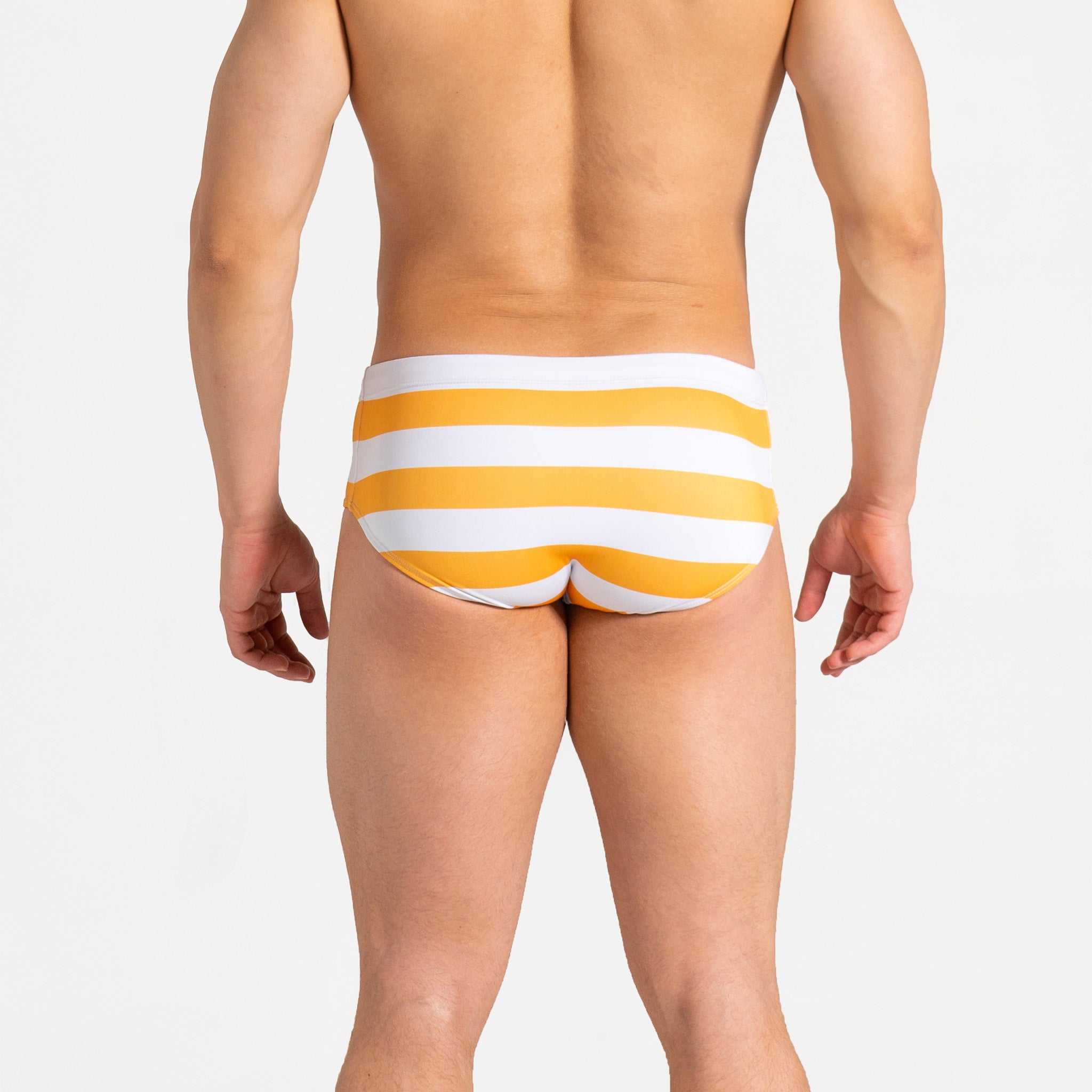 Swim Brief | Classic | Mustard & Blanco Horizontal - Authentic Brazilian Sunga