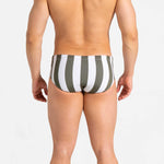 Swim Brief | Classic | Olive & Blanco Vertical - Authentic Brazilian Sunga