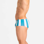 Swim Brief | Classic | Azul & Blanco Vertical - Authentic Brazilian Sunga