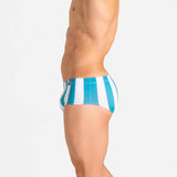 Swim Brief | Classic | Azul & Blanco Vertical - Authentic Brazilian Sunga