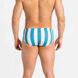 Swim Brief | Classic | Azul & Blanco Vertical - Authentic Brazilian Sunga