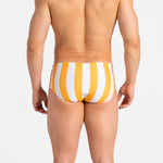 Swim Brief | Classic | Mustard & Blanco Vertical - Authentic Brazilian Sunga