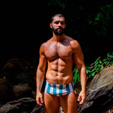 Classic | Azul & Blanco Vertical | Swim Brief